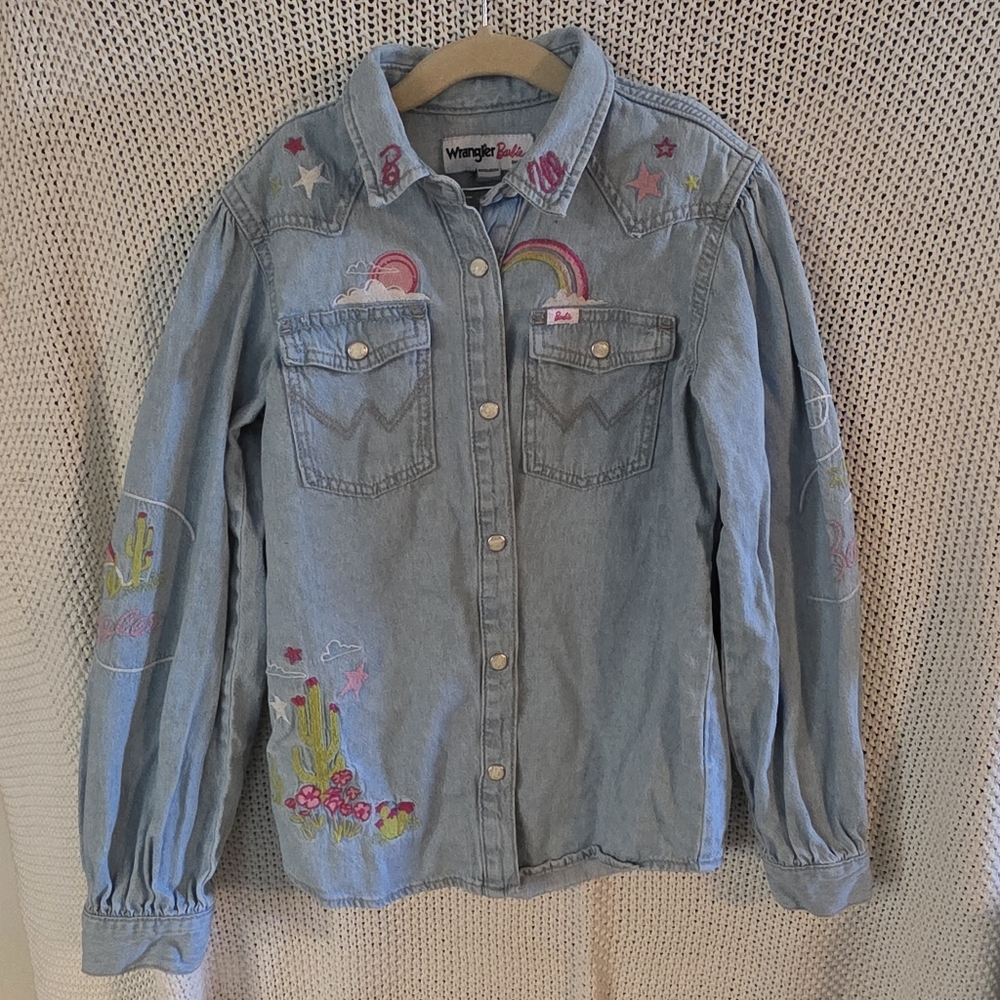 Wrangler Denim Shirt with Embroidered Details